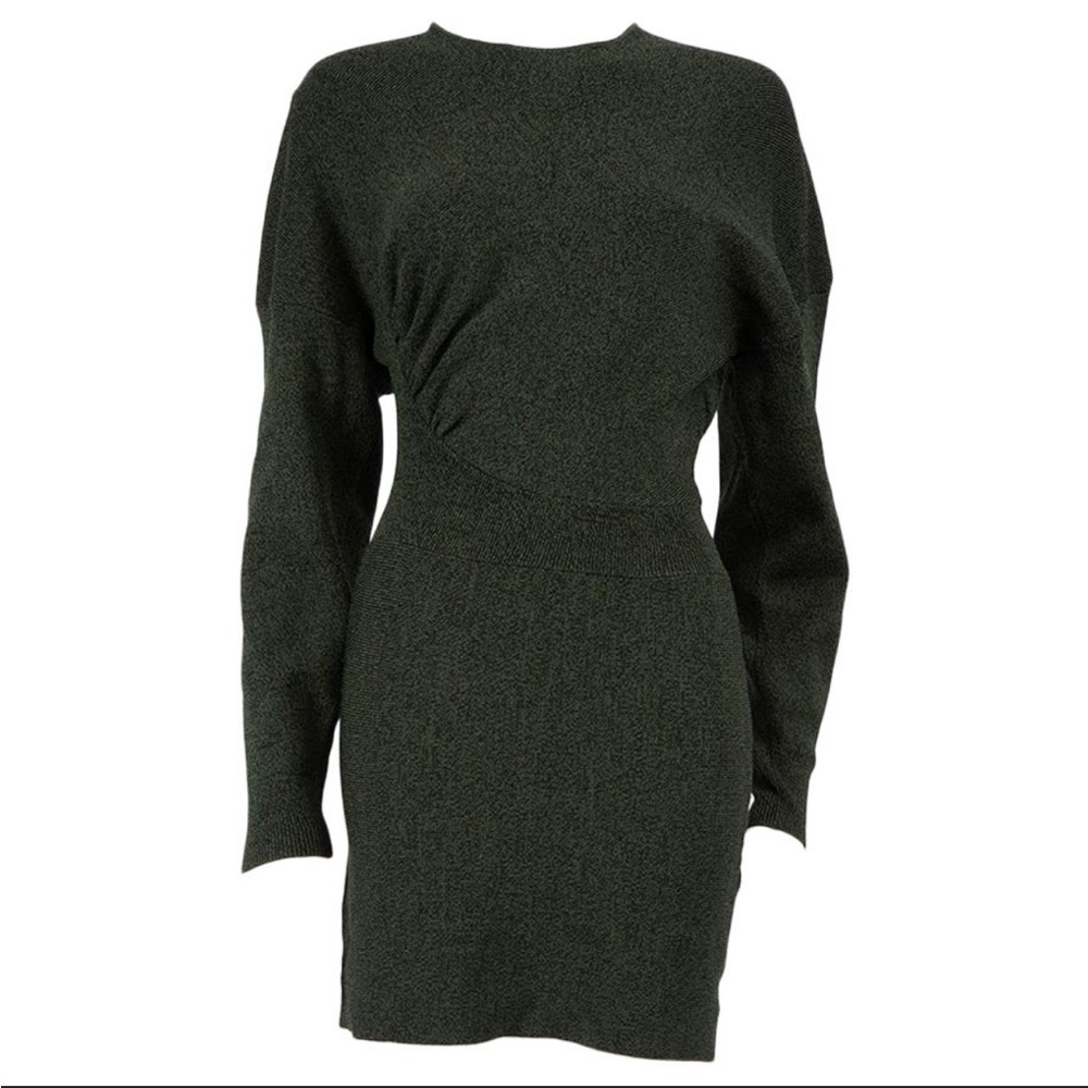 Green Knit Ganni Mini Dress